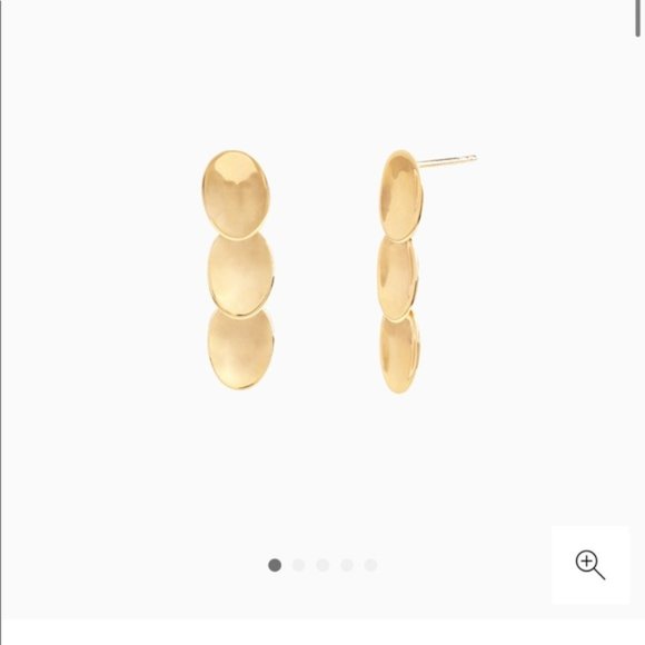 Mejuri Jewelry Mejuri Disc Drop Earrings Gold Vermeil Flawed Poshmark